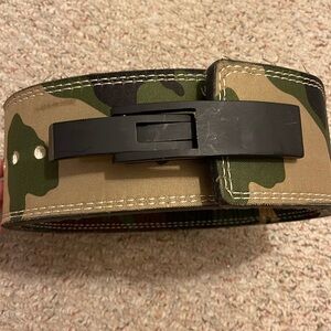 Camouflage Belt with Black Buckle